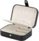 Shining Diva Fashion Schmuck-Organizer-Box aus PU-Leder für Ringe, Ohrringe, Halsketten, Schmuck-Organizer für Frauen, Reisen (BOX1003) (schwarz)