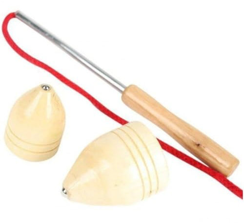 Hrippy 1 Ensemble De Toupie Traditionnelle Chinoise, Équilibre avec Corde À Fouet, en Bois Résistant, Activités De Plein Air pour Le Sport