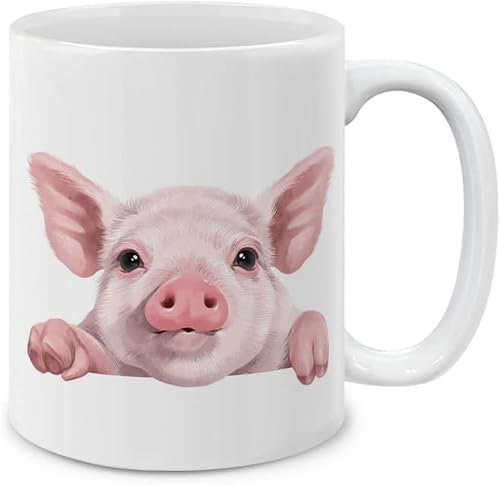 Baby Pig with Feets Out Ceramic Coffee Mug Tea Cup,11 OZ