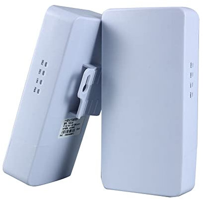 Hanabitx Enrutador WiFi para Exteriores Puente InaláMbrico 2.4G Repetidor WiFi 300Mbps Punto a Punto Amplificador de SeñAl WiFi Alcance 1KM Enchufe de la UE