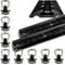 Airlineschienen schwarz aus Aluminium halbrund Airlineschiene pulverbeschichtet zur Ladungssicherung für PKW, LKW, Anhänger, Wohnmobile usw. - Zurrschiene - Zurrleiste (2x 2 Meter 8 Fittinge)