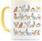 Hühner Tasse Geschenk für Hühnerfreunde & Hühnerliebhaber Huhn Keramiktasse mit Spruch Geschenkidee Landwirt lustige Kaffeetasse 330ml (Huhn Muster)