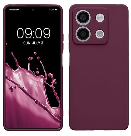 kwmobile Handyhülle kompatibel mit Xiaomi Redmi Note 13 5G Hülle - Handy Case aus weichem Silikon in Bordeaux Violett