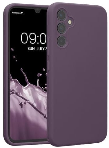 kwmobile Case Compatible with Samsung Galaxy A34 5G Case - Slim TPU Silicone Phone Cover - Soft Touch Finish - Pale Iris