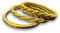 Yvelise Bracelet bouddhiste tressés & classique - Jonc certifié fait en Thailande - Authentique - Lot de 3 Or