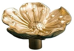 TüRknauf 1PC Knopf Schränke Pflaumenblüte Möbelgriffe Schrankgriffe Messing Schrankknöpfe for Möbel Blumen Hardware Golden TüRknauf Drehbar