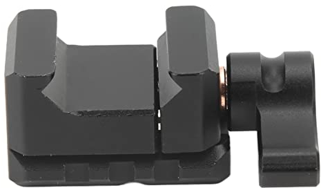Pissente NATO Clamp Quick Release, NATO Clamp Monitor Mount Locating Hole Cold Shoe Mount with 1/4 Inch 3/8 Inch Thread for Locating Hole Cold Shoe Mount Camera Cage