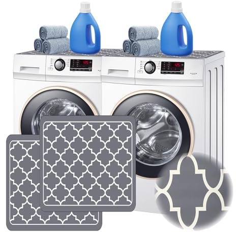GAESHOW Tapis Dessus de Machine à Laver, Tapis Supérieure pour Lave Linge, Housse Sécheuse Dessus, Protection Machine a Laver, Tapis Protection Supérieur pour Imperméable