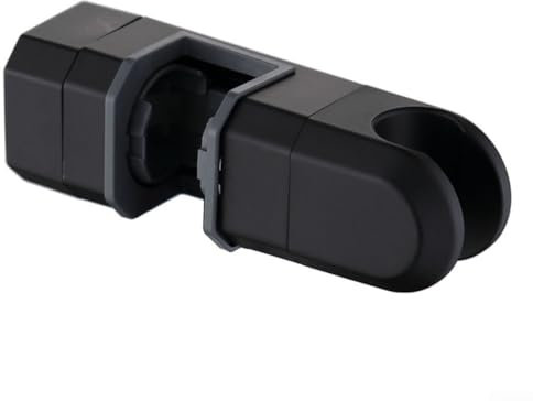 HEBEOT Shower Head Holders, Hand Shower Bracket Replacement 15Mm-30mm Adjustable Replacement Shower Holder Chrome Plated Shower Bracket(Black)