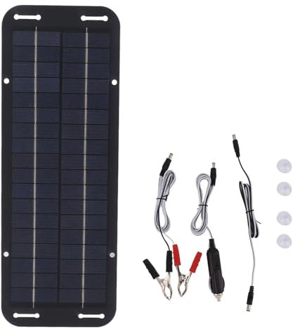 Chargeur solaire de batterie de voiture – Chargeur de panneau solaire de voiture 12 V, chargeur de batterie de voiture | Chargeur de batterie de voiture mainteneur de batterie solaire étanche pour