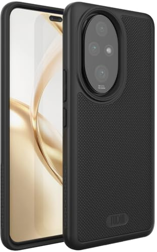 TUDIA DualShield Grip progettata per Cover Honor 200 Pro (2024), [MergeGrip] Custodia protettiva a doppio strato di grado militare antiurto sottile resistente (Nero Opaco)
