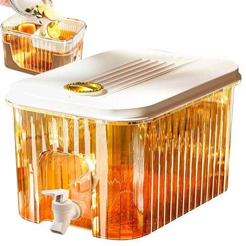 Kühlschrank-Wasserspender, Getränkespender Für Kühlschrank-3/5L Kühlschrankspender In Lebensmittelqualität Mit Auslaufsicherem Zapfhahn,Saftspender, Wasserbehälter Mit Filter Für Den Täglichen Gebra
