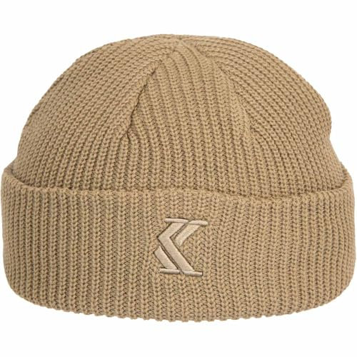 Karl Kani Signature Fisherman Beanie Wintermütze (DE/NL/SE/PL, Alphanumerisch, Einheitsgröße, Dark Sand)