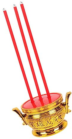 HAWILLOSCH Bruciatore Di Incenso Elettronico Arredamento a Led Bruciatore Di Candele Incensiere a Led Incensiere Buddista Bruciatore Di Incenso Da Meditazione Accessori Led Plastica Rosso