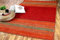 Navarro Natur Teppich Bauwolle Kelim Rot Orange in 6 Größen
