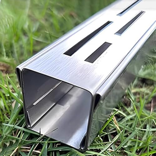 Rejilla Desague Jardin Kit de Drenaje de Zanja para Patio con Rejilla de Metal, Tubo de Drenaje de Sumidero Resistente y Rejilla de Colador, Drenajes de Zanja para Estacionamiento de Garaje, Cubierta(