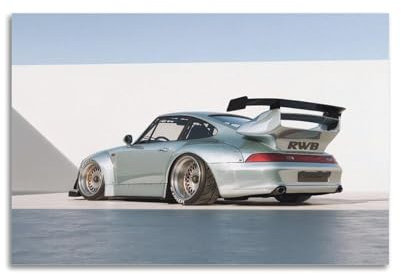 Sportwagen-Poster, RWB 911 GT2, Rennwagen, Supercar, dekoratives Gemälde, Leinwand-Kunstbild, 30 x 45 cm