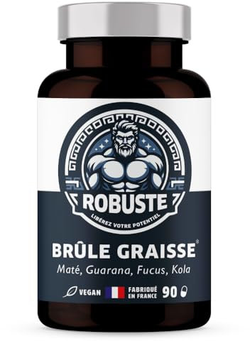 Brûleur de Graisse Puissant pour Perte de Poids, Ventre Plat, Boost métabolisme - Guarana, Fucus, Kola, Maté - ROBUSTE - 90 gélules 1 Mois, Vegan.