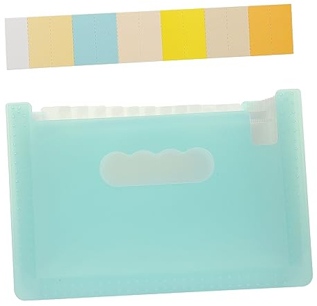 STOBOK Multifunktionaler A5 Beleg Organizer Kleiner Akkordeon Ordner 13 Fächer Transparent Blau Tragbarer Dokumentenhalter Für Büro Schule Reisen