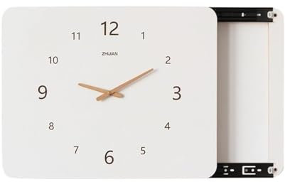 TYNXK Meter Cover Electric Meter Box Occlusion Clock, Modern Simplicity, Home Hanging Clock, Electric Distribution Box, Decorative Painting(Left sliding door,Vertical-55x45cm)