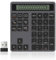 IVEOPPE Nummernblock Bluetooth Numpad Ziffernblock Tastatur - Nummernblöcke mit Taschenrechner, Bluetooth 5.0 und 2.4G, 34 Leise Tasten, für Windows Mac iOS Android Laptop PC iPhone iPad(Dunkelgrau)