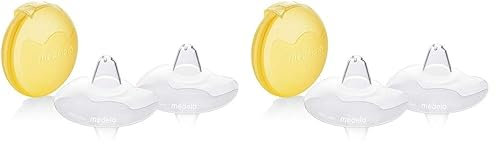 Medela Contact Brusthütchen aus Silikon – Weiches, ultradünnes Design – BPA-frei – 1 Packung mit 2 Hütchen (20 mm) und Aufbewahrungsbox (Packung mit 2)