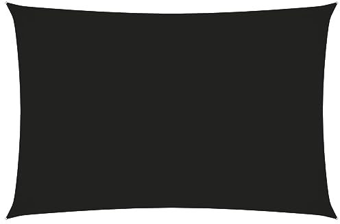 Helloshop26 Voile d'ombrage Parasol Tissu Oxford rectangulaire 2 x 4 m Noir 02_0009611