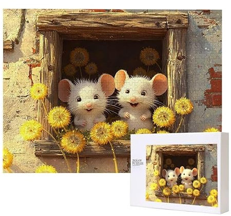 Jigsaw Puzzles for Adults 2000, Challenging Puzzles, Puzzle Game for The Whole for Women, Gifts for Men, Family Puzzle Game Birthday Gifts Wall Decoration, Theme: Cute Mouse O-395