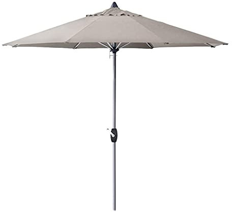 MRKU Sonnenschirm für den Außenbereich, 250 cm, Sonnenschutz, wasserdicht, Aluminiumstange, Sonnenschirm mit Kurbel, Gartenschirm für Terrasse, Strand, Pool, Regenschirme gut