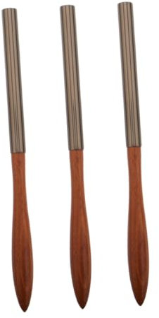 WRITWAA 3pcs Professional Nail Art Tools Nail Painting Brush Set Flat Head Gel Polish Pen Ergonomic Wooden Handle Brush for Art