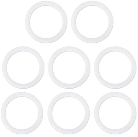 lasuroa 8pcs Silicone Gaskets, White Gaskets Seal Rings Moka Pot Accessories Coffee Sealing Replacement Parts for Bialetti DAMA 3 Cups Venus Musa Kitty 3 Cups