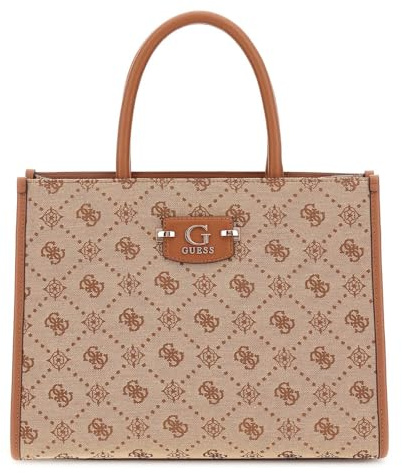 GUESS Neda 2 Compound Tote Bag Latte Logo