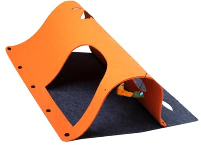 1 Stück Multifunktionales Katzenspielzeug Tunnel Katzenhöhle aus Sicherheitsmaterial Orange für Interaktives und Fitness für Mehrere Katzen als für Tierfreunde