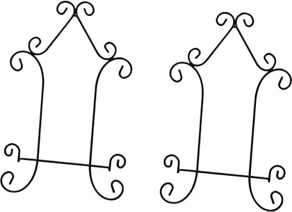 WEKADRIN 2pcs Iron Plate Display Holder Wall Mounted Artwork Rack Sturdy Decorative Shelf for Ceramic Trays Platters Jewelry Home Store Showcase