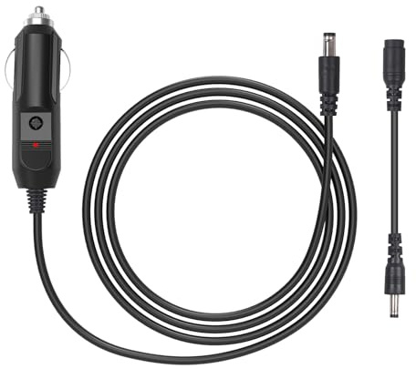 Caricabatteria da auto per Brother PocketJet da 12 V, cavo di alimentazione di ricambio per stampanti PJ-622, PJ-663, PJ-723, PJ-763 e altri, cavo di ricarica per veicoli CC per stampanti termiche