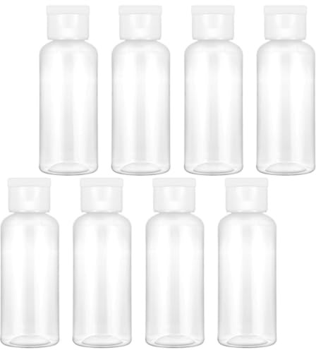 SAFIGLE 8pièces Flacons à Clapet Vides Plastique de Contenants de Voyage pour Produits Cosmétiques et Bouteilles avec Bouchon Couleur Aléatoire