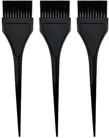 ASISUN Pinceau Coloration Cheveux,3PCS noir Pinceau Couleur Cheveux,Pinceau Teinture Cheveux，Idéal pour Maison et Salon de Coiffure
