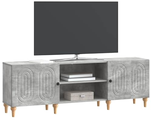 vidaXL TV-Schränk Betongrau 150 x 31 x 50 cm Holzwerkstoff, Moderner Wohnraum, rechteckiges Mediencenter, platzsparende TV-Aufbewahrung, stylische Zuhause-Organizer