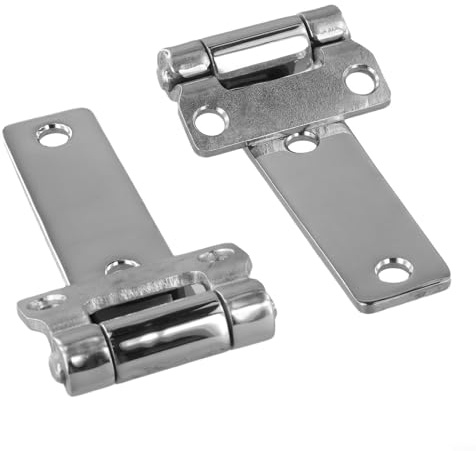 2 Stück T-förmiges Scharnier 304 Edelstahl für Marine Boot Yacht Tür Hardware poliert für Oberfläche Heavy Duty Konstruktion Deck Kabine Auto Verwendung Silber Farbe