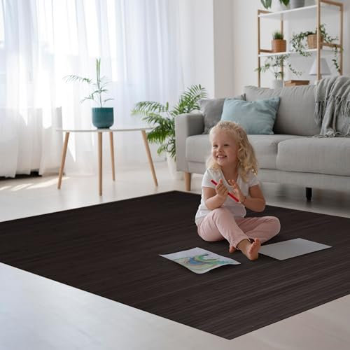 DE-COmmerce Bambusteppich Massive Ebony, 100x160 cm, 17mm gehärtete Stege, massiver Teppich ohne Bordüre, Bambusmatte