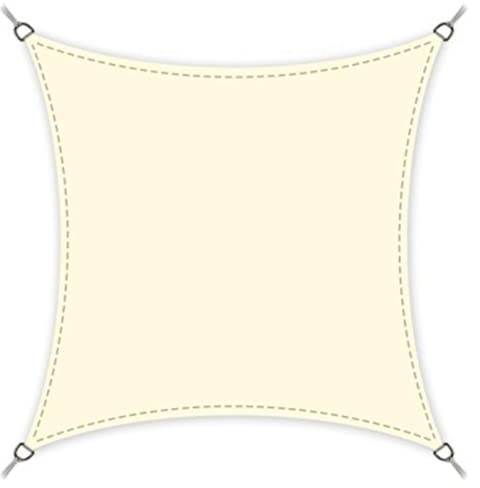 4X4 : Purovi® Sonnensegel Quadrat 4x4 | Verschiedene Größen | Sonnensegel Dreieckig | UV Schutz | Sonnensegel Wasserdicht PES
