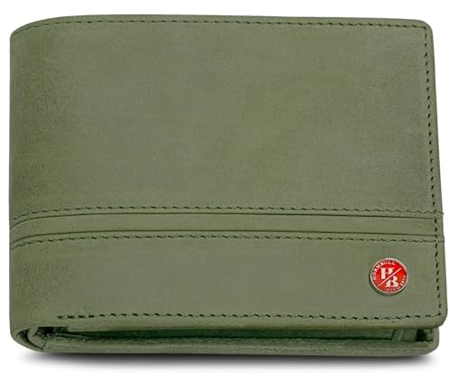 HORNBULL Denial Ledergeldbörse für Herren, Geldbörsen für Herren, RFID-blockierend, Herren-Geldbörse, Hunter Green, Casual