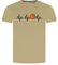 Herzschlag Basketball T-Shirt - EKG Dunking Korbleger Beige M