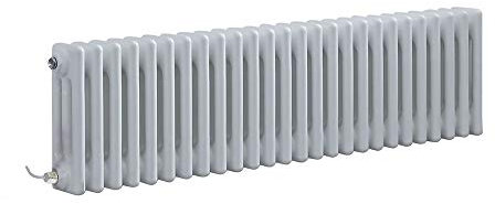 Milano Windsor 1200W White Cast Iron Style Horizontal 3 Column Electric Radiator - 300mm x 1190mm