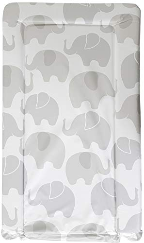 Babycurls Baby Changing Mat with Foam Raised Soft Edges for Babies from Birth Upwards Wipe Clean and Waterproof Nappy Change Pad 76 x 45cm (Elephant Love)