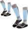 gipfelsport Skisocken für Kinder, Herren und Damen - Dicke Socken aus Merinowolle, warme Merino Snowboardsocken, 2x Paar Skistrümpfe, Grau, Größe 42-44