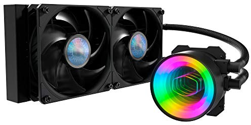 Cooler Master MasterLiquid ML240 Mirror ARGB CPU Dissipatore Liquido, Sistema Raffreddamento ad Acqua AIO, 2 x 120mm Ventole SickleFlow V2, Radiatore 240mm Potenziato, Compatibile Socket AMD e Intel
