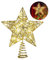 YARNOW Weihnachtsstern Baumkrone Beleuchtet Glitzer Weihnachtsstern Baumkrone Führte Goldstern Baumkrone für Weihnachtsfeiertag Party Baumschmuck 1St