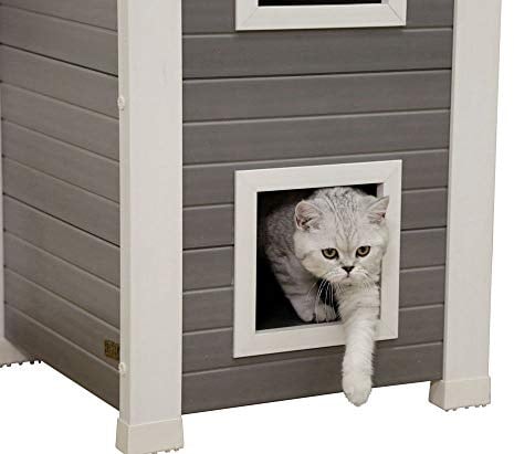 Kerbl Pet 81613 ECO-Katzenhaus Emila 49x55x82 cm, 14.5 kg