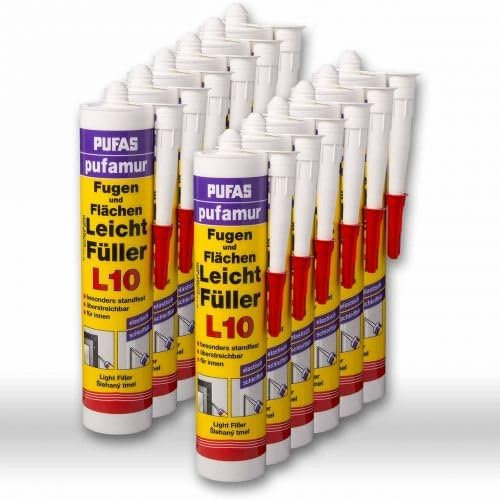 2 bis 12er Pack: Pufas pufamur Fugen und Flächen Leichtfüller L 10-310 ml (12 Stück)